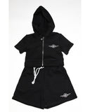 Womens Cotton Shorts and short sleeve hoodie Set