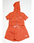 Womens Cotton Shorts and short sleeve hoodie Set