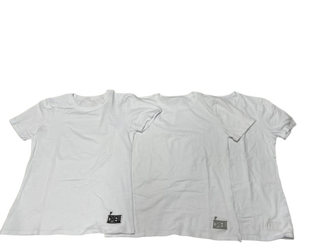 GBGČ ČREW 3 PACK TEE SHIRTS ALL WHITE (2X, 4X, 5X)